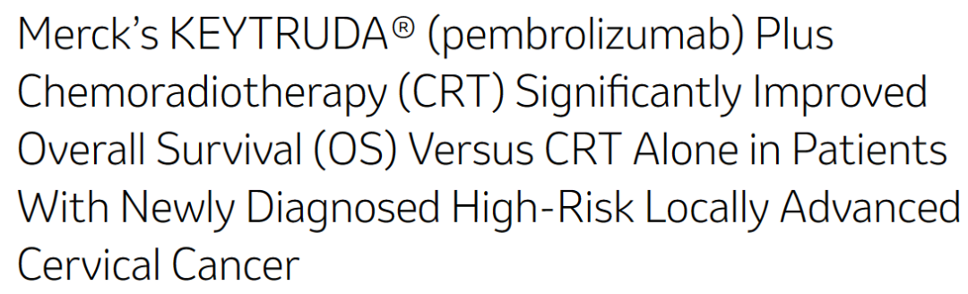 K藥一線治療宮頸癌III期研究達(dá)OS主要終點(diǎn) K藥一線治療宮頸癌III期研究達(dá)OS主要終點(diǎn)